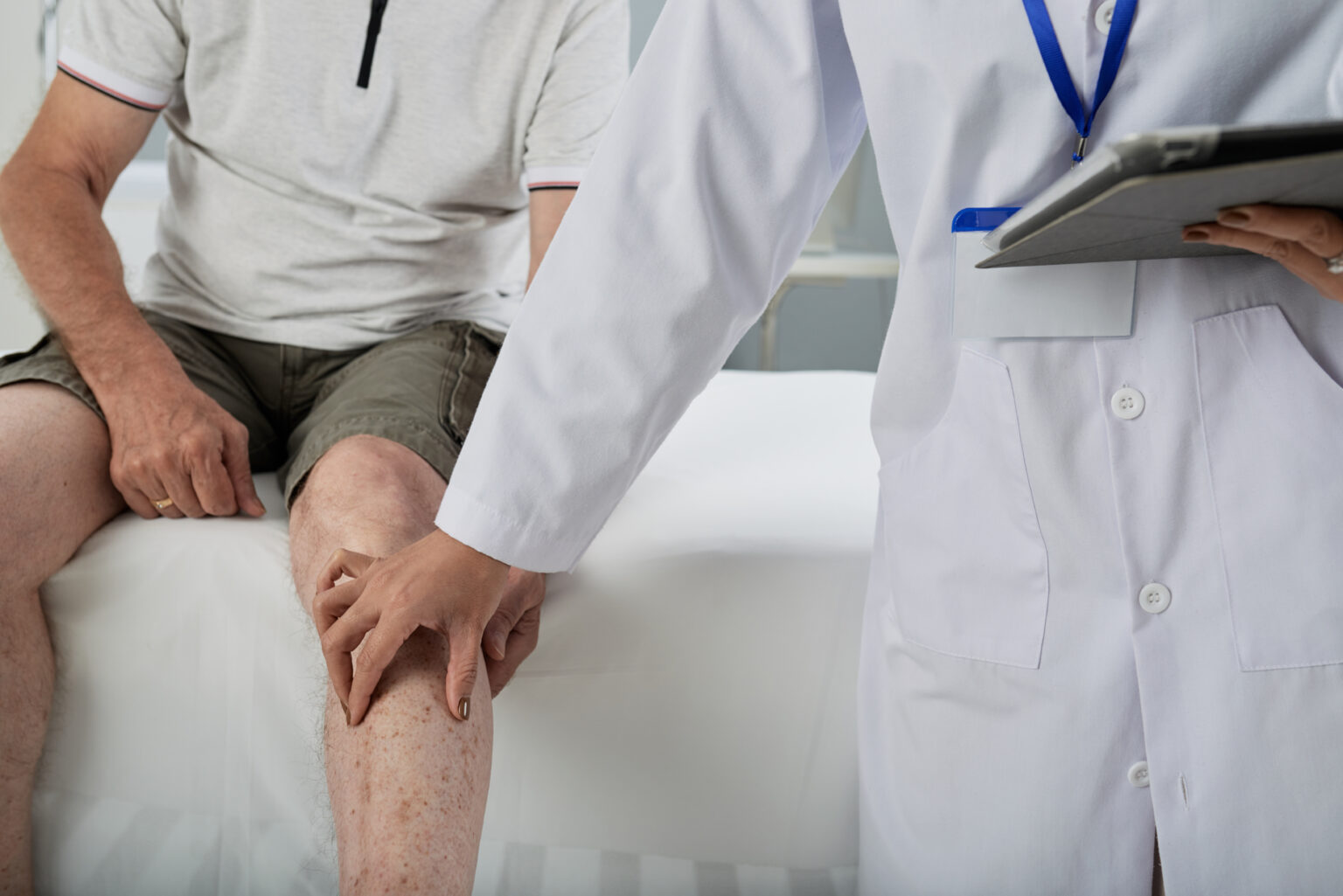 Examining patient Examining patient