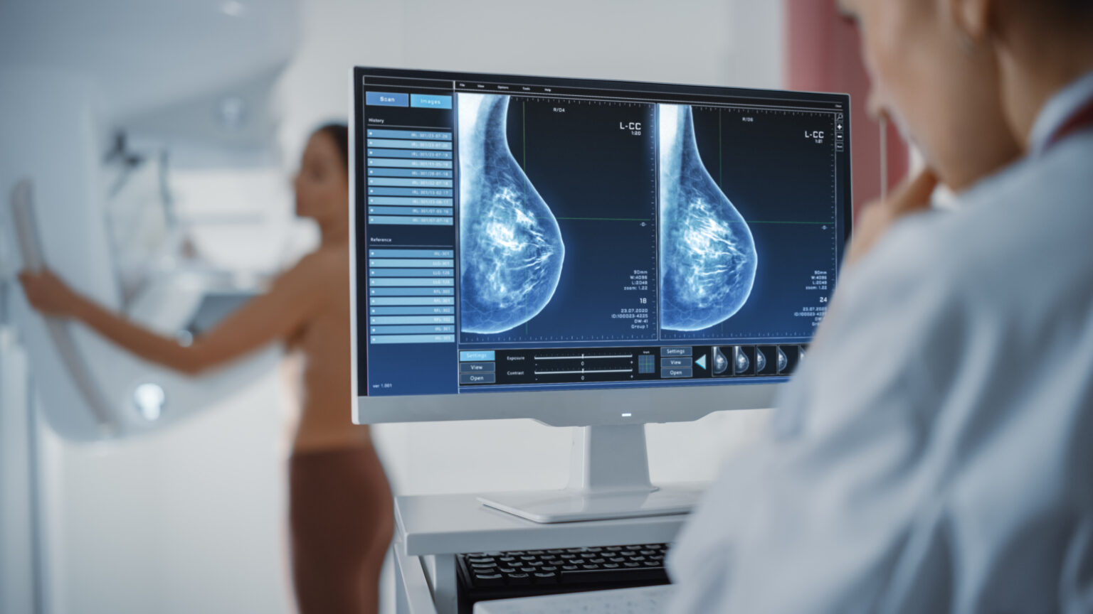 Computer,Screen,In,Hospital,Radiology,Room:,Beautiful,Multiethnic,Adult,Woman Computer,Screen,In,Hospital,Radiology,Room:,Beautiful,Multiethnic,Adult,Woman