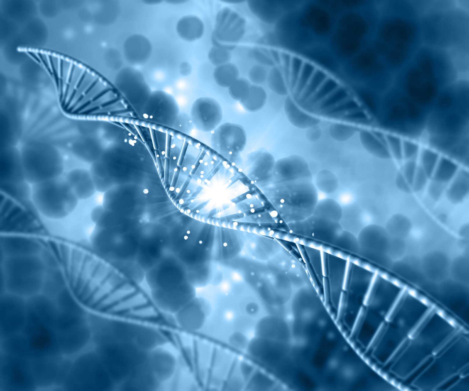 3D medical background with DNA strands 3D medical background with DNA strands